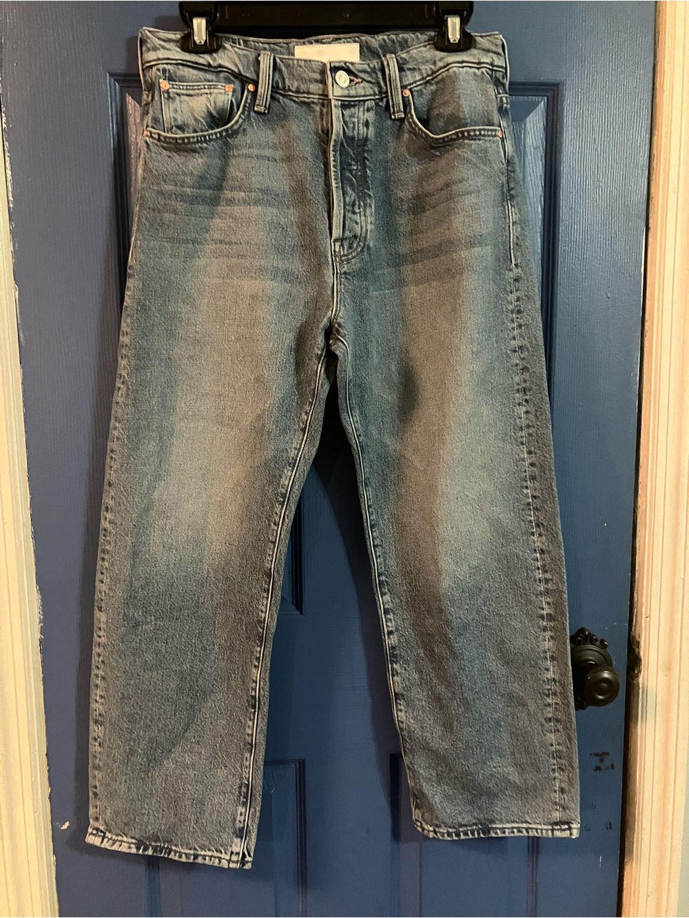 MOTHER Women's Light Blue Wide Leg Jeans